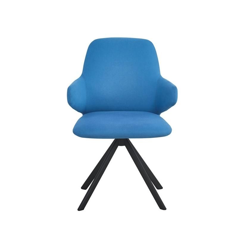 High Quality Contemporary Lounge Swivel Metal Base Modern Leather Living Room Leisure Accent Chair