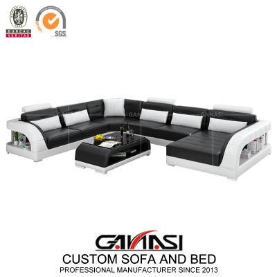 Black Modern Contemporary Sectional Corner Leather Living Room Sofa