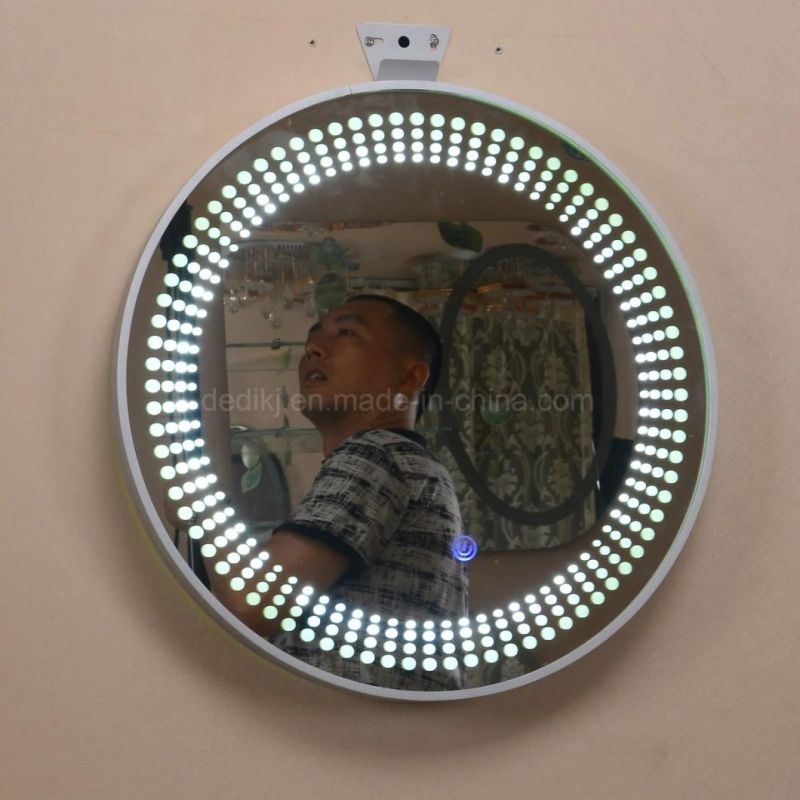 Dedi LED Mirror Lighting Factory Modern Style Waterproof Wall Mounted Round Bath Mirror with Touch Sensor Swith