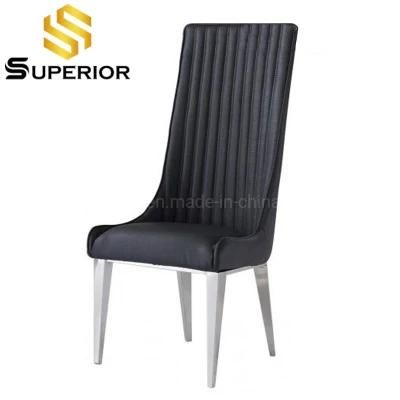 Wholesale Factory Price Black Synthetic Leather Dining Room Chair