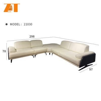 Customized Italian Style Luxury Leather Furniture Sofa Set Living Room Leisure Sofa