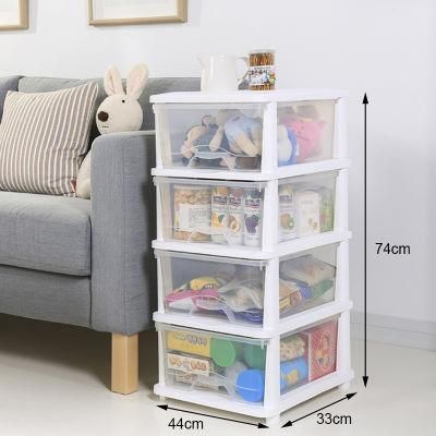 Four Layers of Plastic Storage Drawer Cabinets