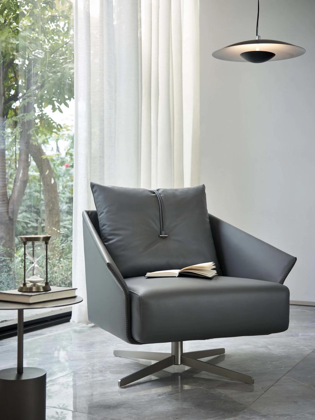 Dr917 Italian Design Leather Leisure Chair, Latest Modern Design in Home Furniture and Hotel Furniture Customization