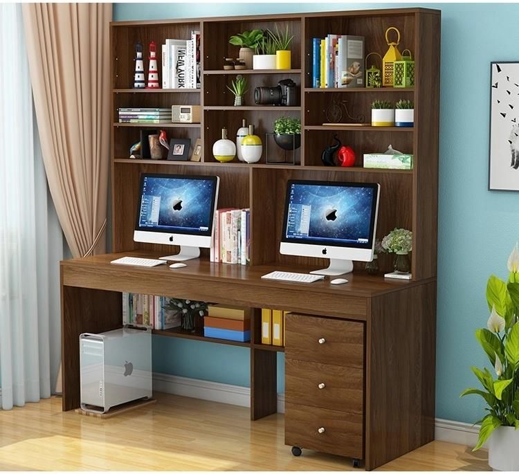 Modern Child Wooden Bookcase with Study Table Set /Computer Desk Customized