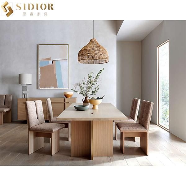ODM Modern High Back Solid Wood Upholstered Dining Room Chairs