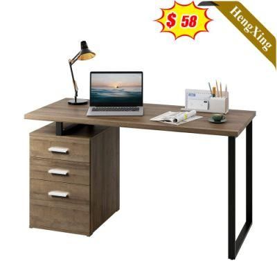Modern Student Study Desk Writing Desk with Storage Cabinet for Home Office