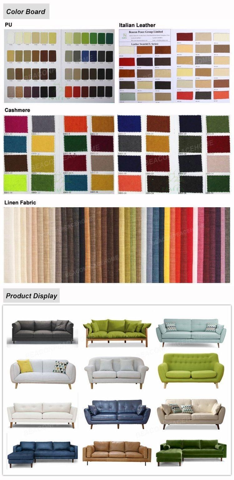Modern European Style Upholstered Leisure Sofa Fabric Couch Home Living Room Sofas