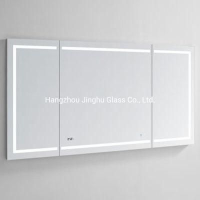 Framless Home Decor Wall Mounted Recessed LED Mirrored Bathroom Cabinet