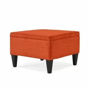 Modern Chinese Fabric Office Home Hotel Bedroom Living Room Outdoor Furniture Storage Ottoman Sofa Chair Table with Wood Frame