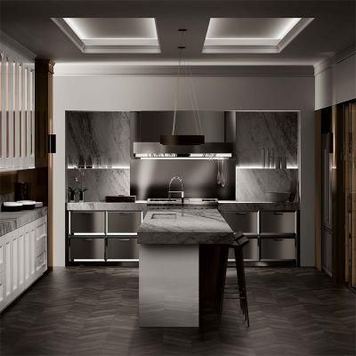 Customized Wholesale Matt Luxury Design Modern Black Lacquer Melamine Kitchen Furniture