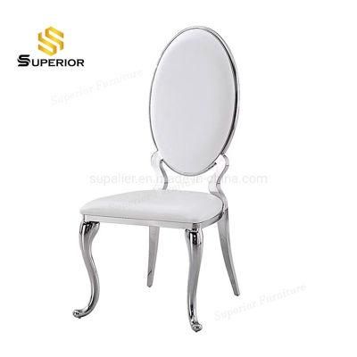 Middle East Home Silver Metal Frame Dining Room Chairs