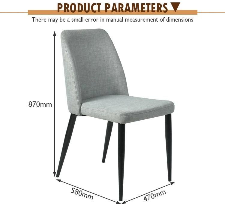 China Manufacturer High Back Home Furniture Fabric Soft Dining Chair