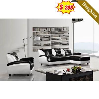 Modern Home Furniture L Shape Sofa Plus Single Seat Sofas Set PU Leather Fabric Sofa
