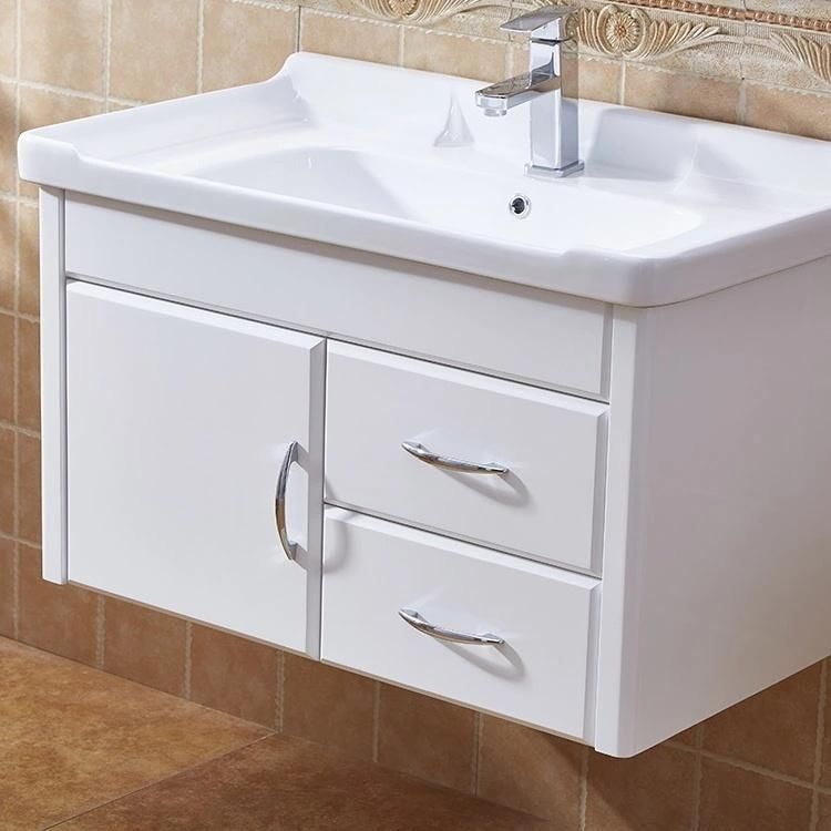 Wholesale PVC Bathroom Cabinet with Mirror and Ceramic Basin