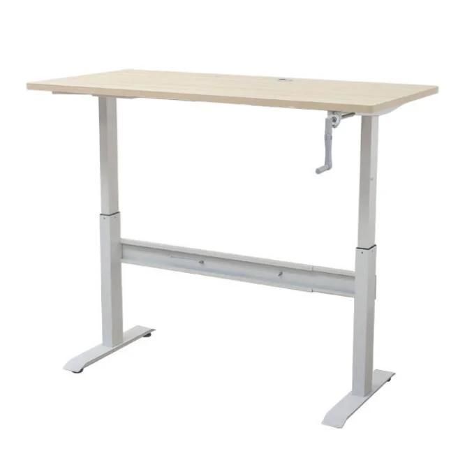 Adjustable Office Desk Manual Ergonomic Desk Bamboo Able Top