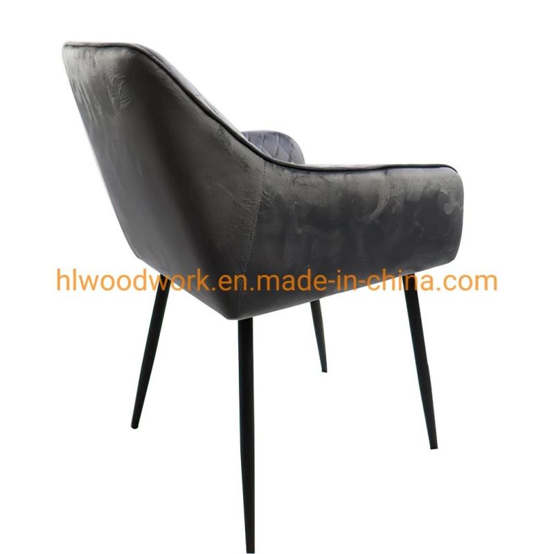 Factory Wholesale Modern Hotel Wedding Party Fabric Restaurant Banquet Dining Chair Dining Room Furniture Luxury Metal Legs Upholstered Leather Dining Chairs