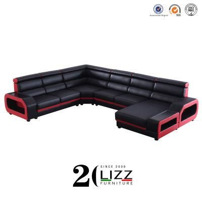 China Couch Home Furniture Living Room Sofa with High Lifting Headrest