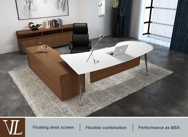 High Quality P Shape Modern Executive Wooden Office Desk
