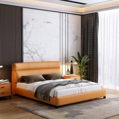 Modern Wooden Home Solid Bedroom Double Massage King Bed Furniture