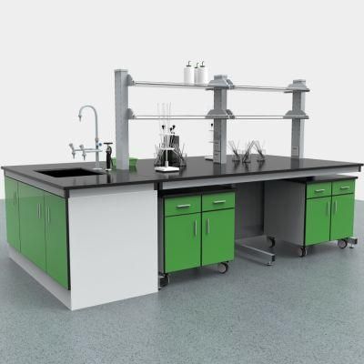 Cheap Factory Prices School Steel Lab Bench Hexagonal, Durable Physical Steel Hospital Laboratory Work Furniture/