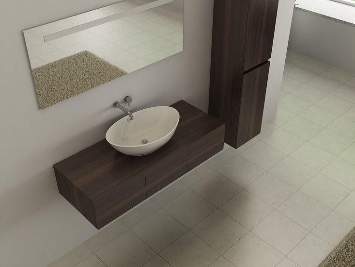 New Modern Simple Side Cabinet Bathroom Vanity with Ceramic Sink