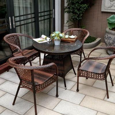 Modern Family Hotel Restaurant Handmade Rattan Chair Garden Terrace Outdoor Restaurant Chair Furniture