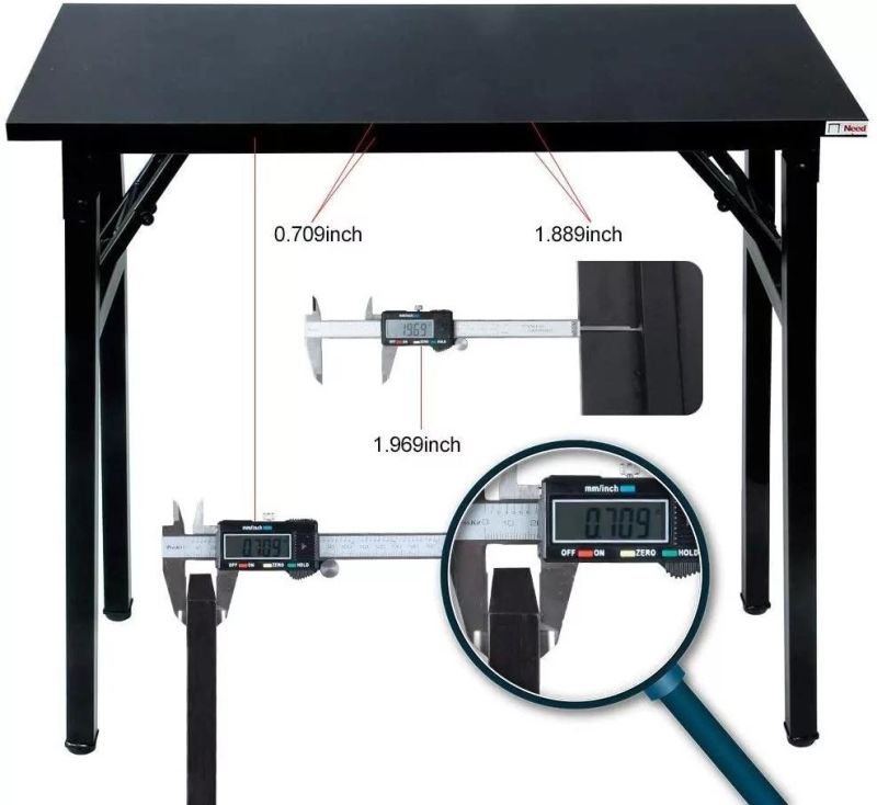 Foldable Desk Computer Desk Knock Down Design with Metal Frame and Wooden Board for Office and Home Using Furniture