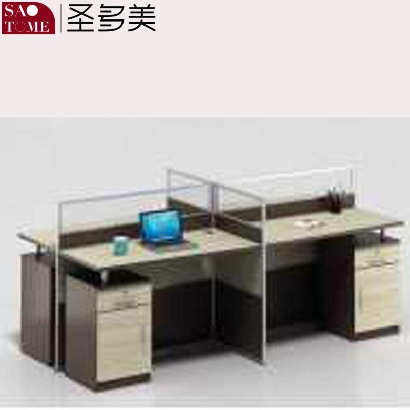 Office Furniture Same Direction Double Seat with Activity Cabinet Office Desk