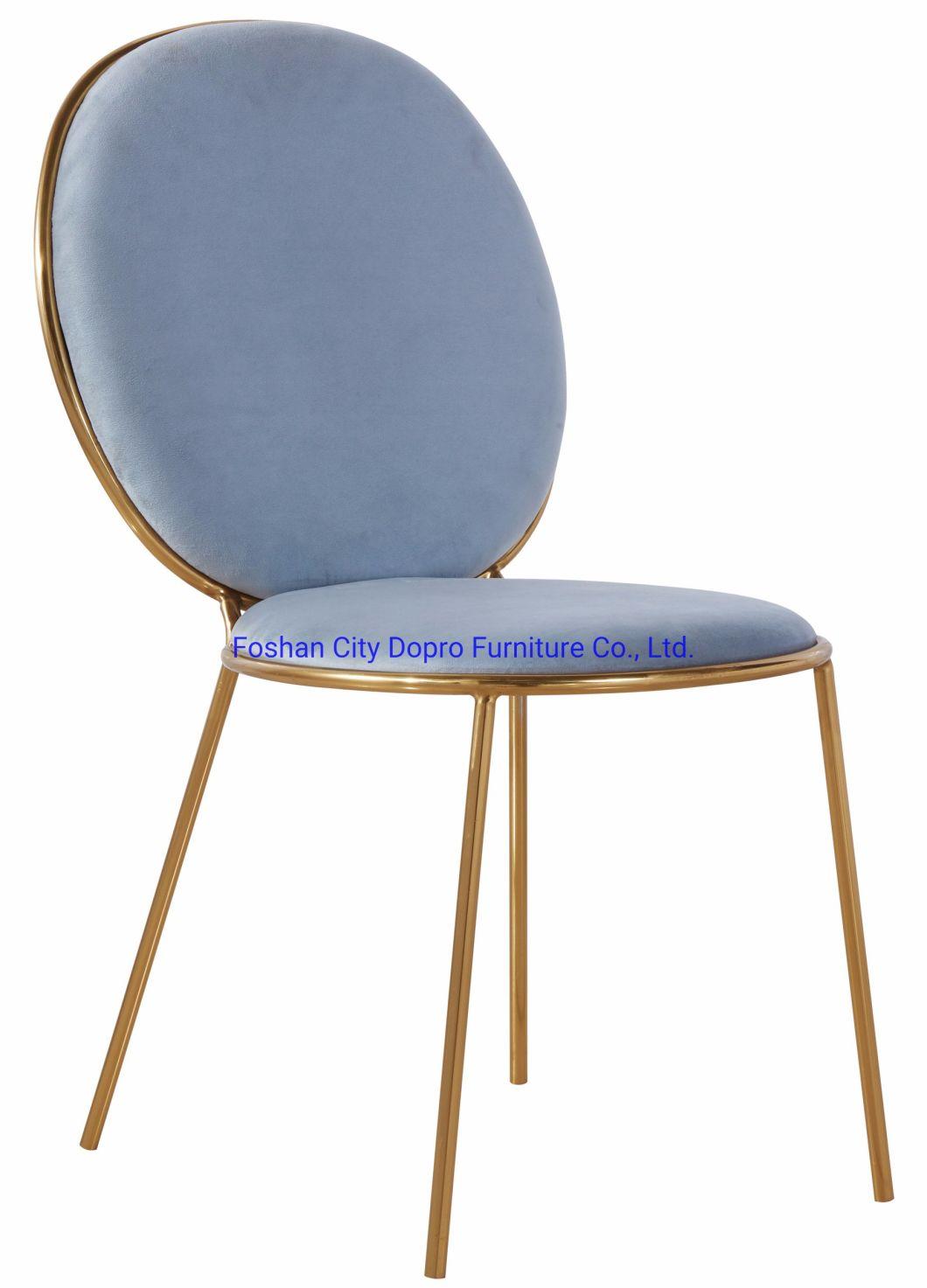 Nordic Style Hot Sale Wholesale Dressing Velet Chair Wedding Golden Metal Leg Chair