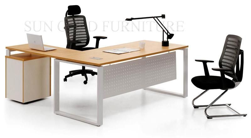 Classic Design Wooden L Shape CEO Manager Computer Desk (SZ-OD005)