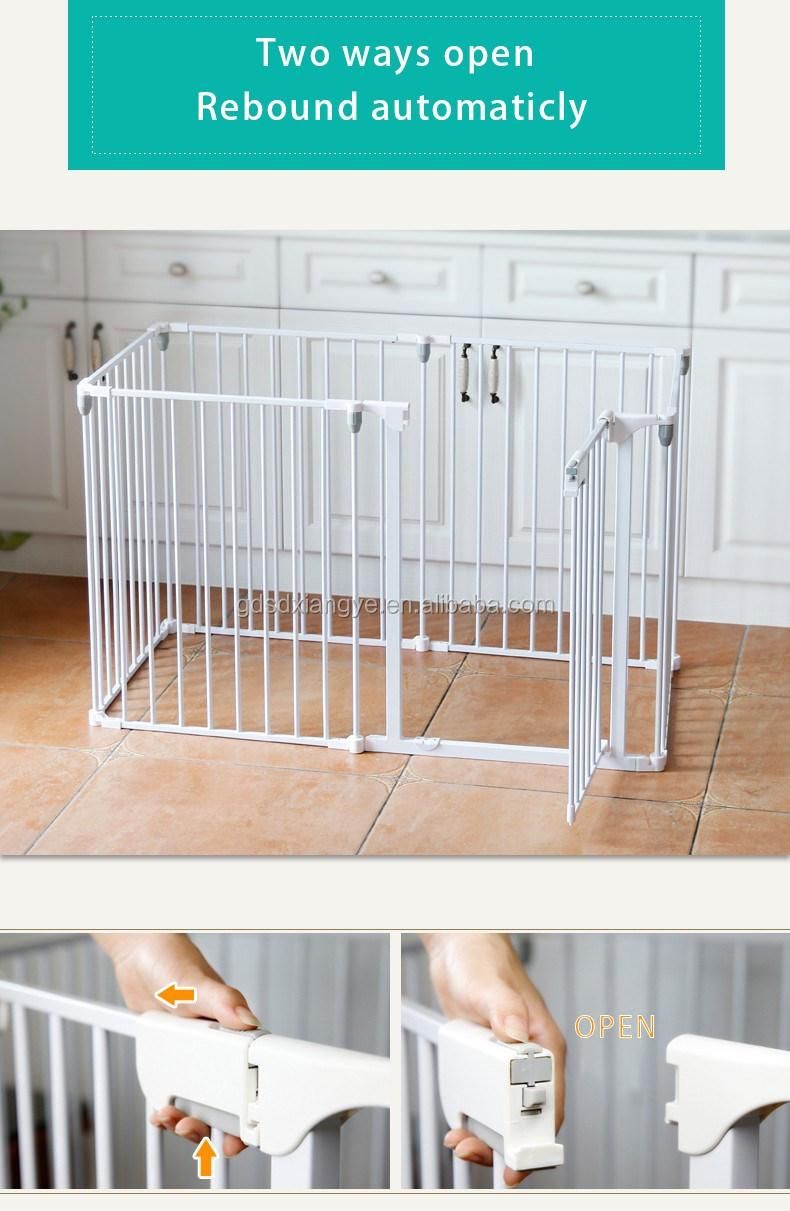 Foldable Metal Playpen with Soft Cotton Mat for Kids