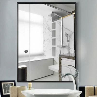 Jinghu Modern Style Black White Golden Color Metal Aluminum Alloy Framed Mirror Furniture Dressing Mirror Barhroom Wall Mirror