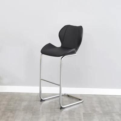 Newest Design Bar Furniture High Chair Stool Hook Face PU Seat Tall Bar Chair for Kitchen