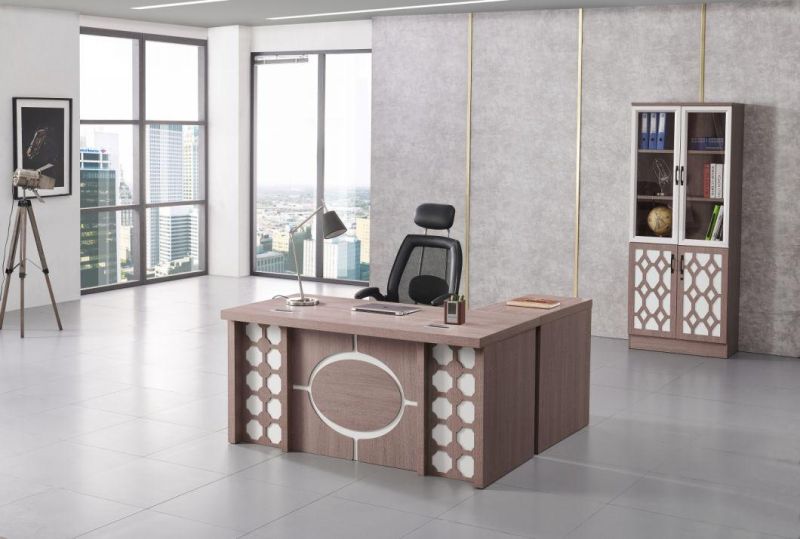 L Shaped Computer Table MDF Modern Executive Office Desk