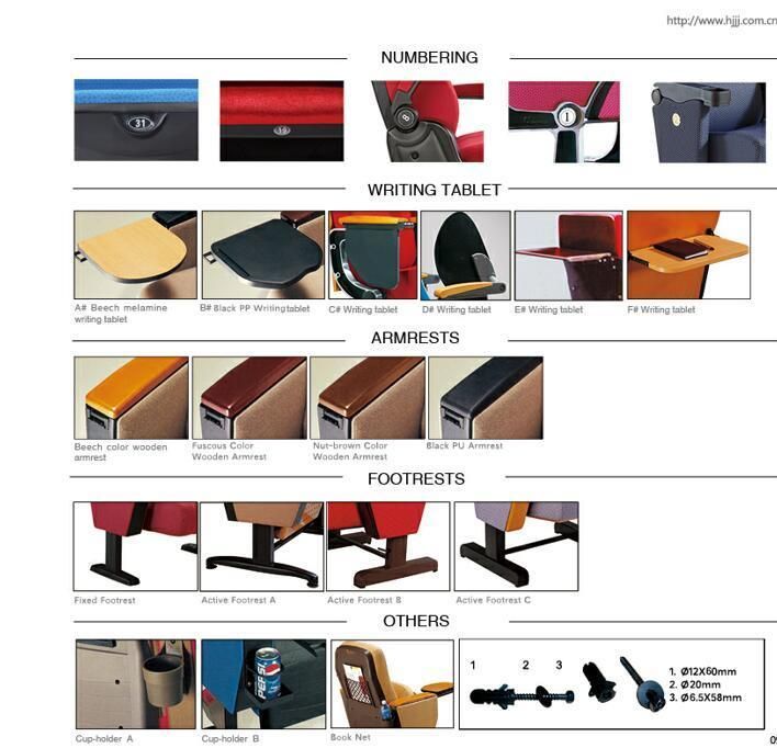 Movable Seat Auditorium Chairs and Conference Chair