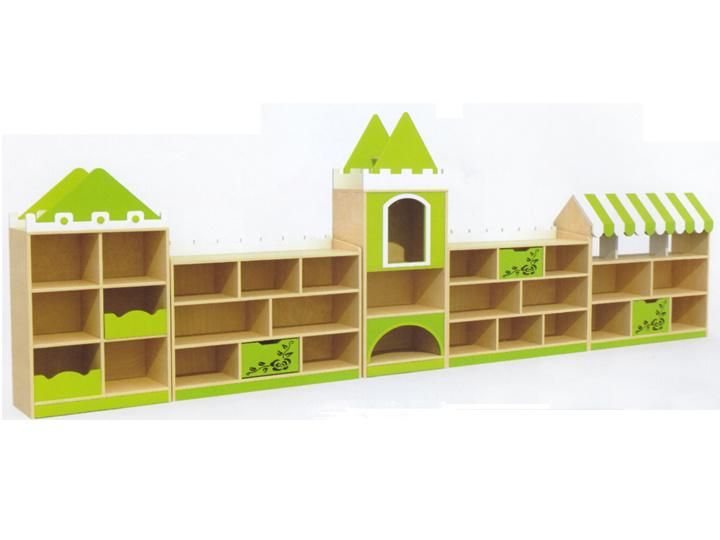 Preschool Children Wooden Toy Shelf Kindergarten Kids Furniture