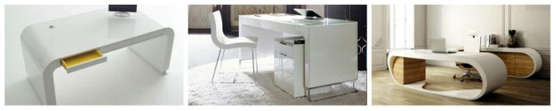 High Glossy White Customzied Office Aritifial Marble Stone Office Table