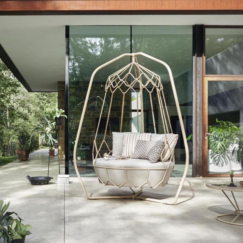 Modern Swing Hanging Lounge with PE Rattan