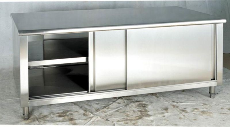 Cheering Stainless Steel Work Top Table Cabinet with Storage