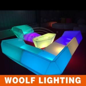 More 300designs U Oval Shape LED KTV Bar Sofa Furniture