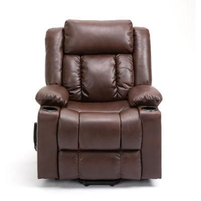 Living Room Furniture Air Leather Reclining Luxury Modern Adjustable Headrest Lift Sofa for The Elderly with 3 Motors