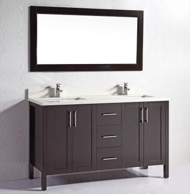 60&quot; Solid Wood Bathroom Furniture with Soft Close Hinge USA