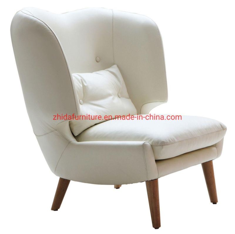 Modern Comfortable MID Back Public Coffee Shop Wooden Leg Chair