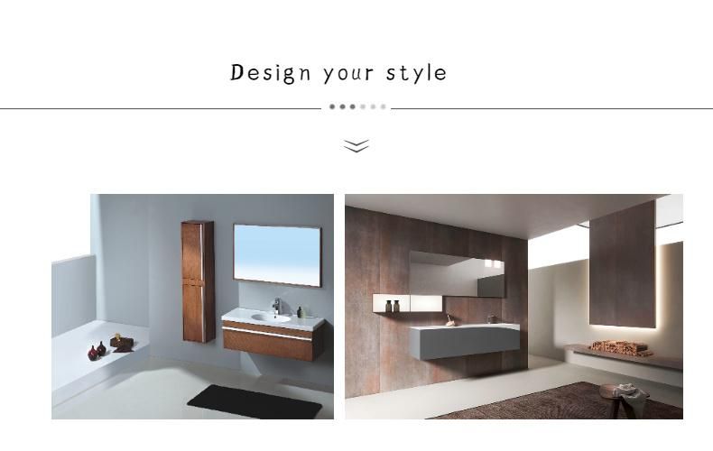 Custom Furniture Multi Drawer Modern Style Solid Wooden Bathroom Vanity Cabinet