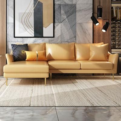2021 Latest Modern Design Leather Home Leisure L Shape Sectional Sofa Furniture
