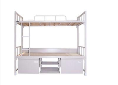 Wholesale Steel Bedroom Furniture Metal Bunk Bed with Bookcase and Stairs
