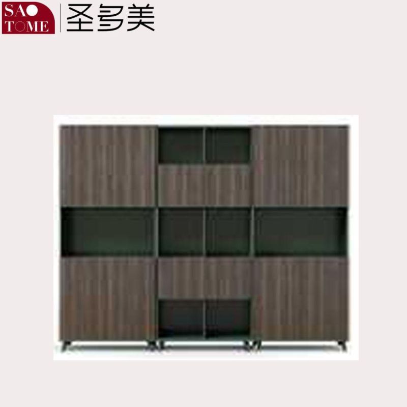 Modern Office Furniture Office Desk Large Shelf Brown Filing Cabinet