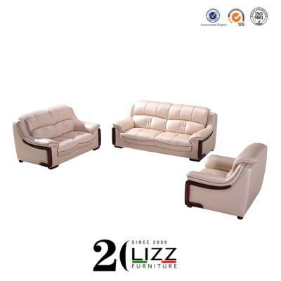 European Modern Hotel Furniture Leisure Sectional Genuine Leather Sofa