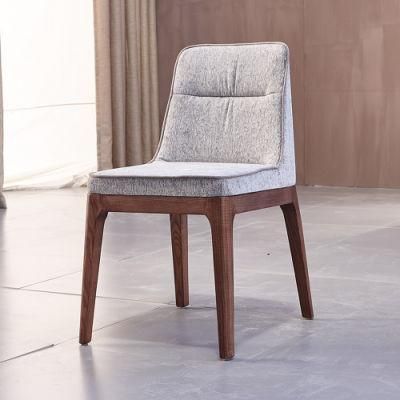 Fabric Dining Chair with Solid Wood Frame