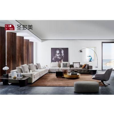 Modern Italian Style Living Room L Shaped Corner Modular Leather Sofa